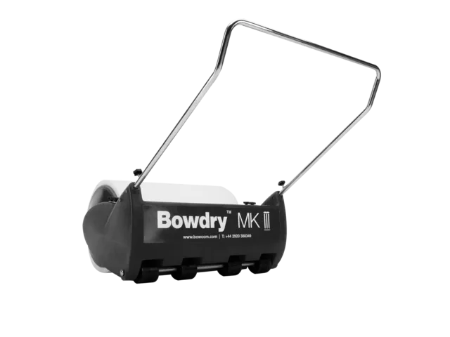 A Bowdry pitch roller soaking up standing water