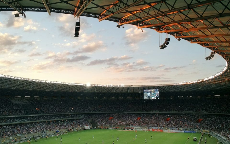 A full stadium bowl seen from the stand
